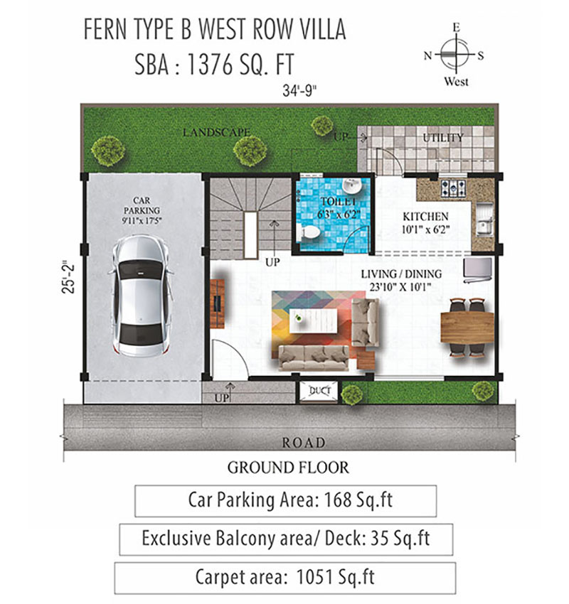 Humming Gardens Villas near Kelambakkam Floor Plan